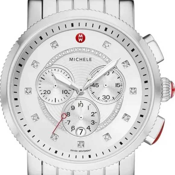 Michele | Jewelry | Womens Sport Sail Diamond Bracelet Watch  display picture 3